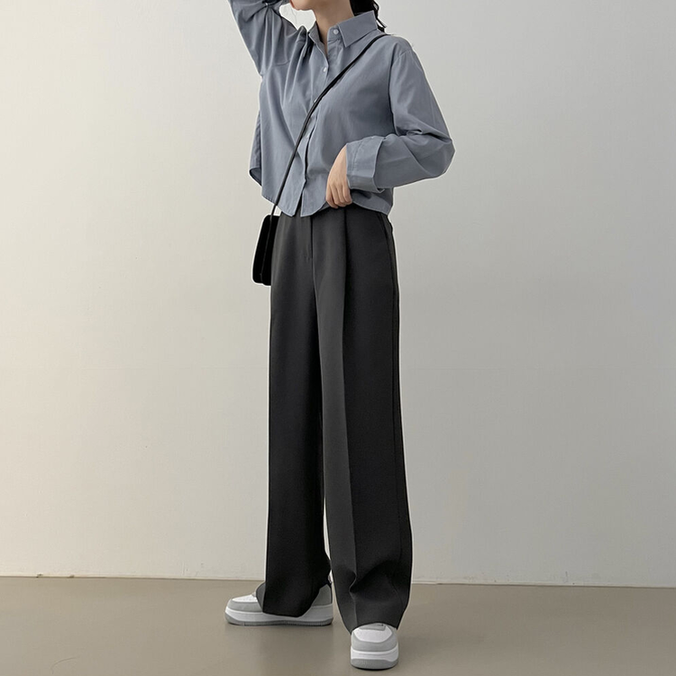 루즈 코튼 크롭셔츠 소라