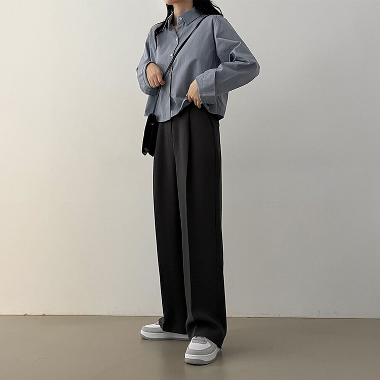 루즈 코튼 크롭셔츠 소라