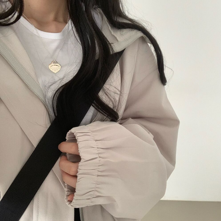 왕박시 오버핏 후드점퍼 바람막이 숏야상