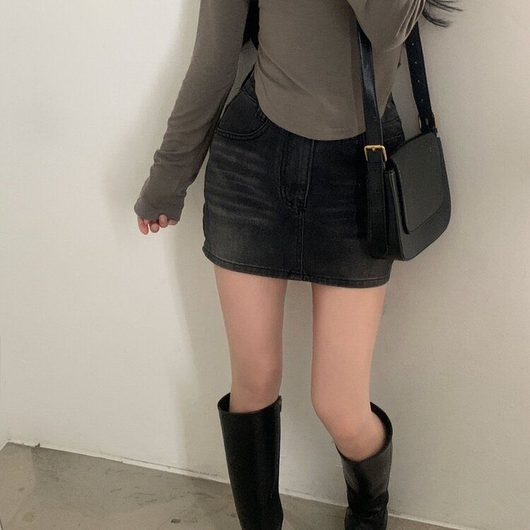 내가 찾던 여리핏 부드러운 무지 굴림 긴팔티셔츠 5color 카키