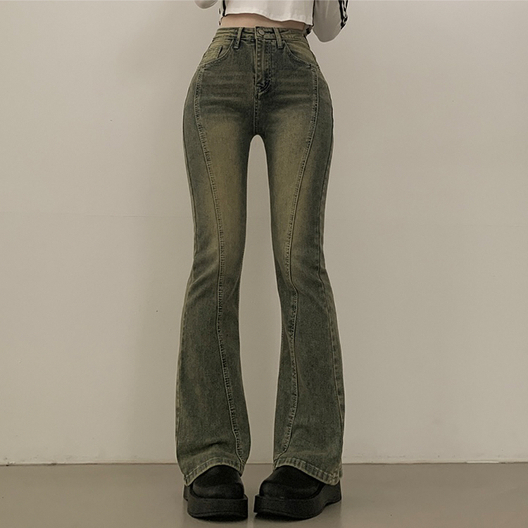 체형커버 스판굿 리얼 인생핏 워싱 절개 부츠컷 편한 청바지 키큰녀 키작녀 빅사이즈 옐로우틴