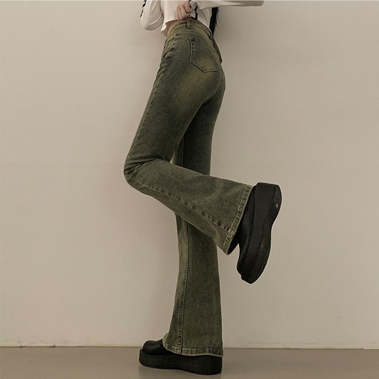 체형커버 스판굿 리얼 인생핏 워싱 절개 부츠컷 편한 청바지 키큰녀 키작녀 빅사이즈 옐로우틴