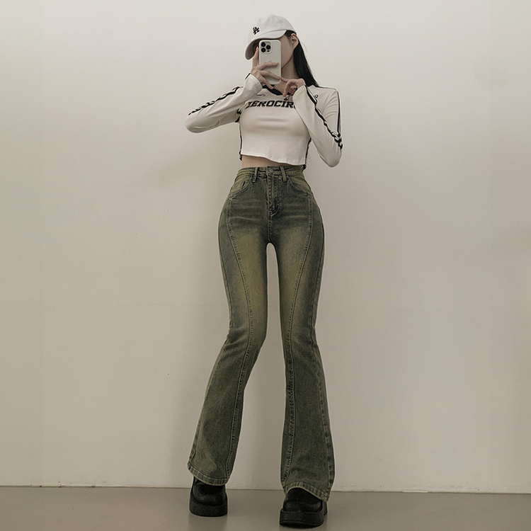 체형커버 스판굿 리얼 인생핏 워싱 절개 부츠컷 편한 청바지 키큰녀 키작녀 빅사이즈 옐로우틴