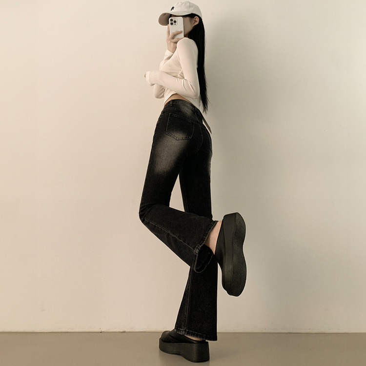 체형커버 스판굿 리얼 인생핏 워싱 절개 부츠컷 편한 청바지 키큰녀 키작녀 빅사이즈 워시드블랙