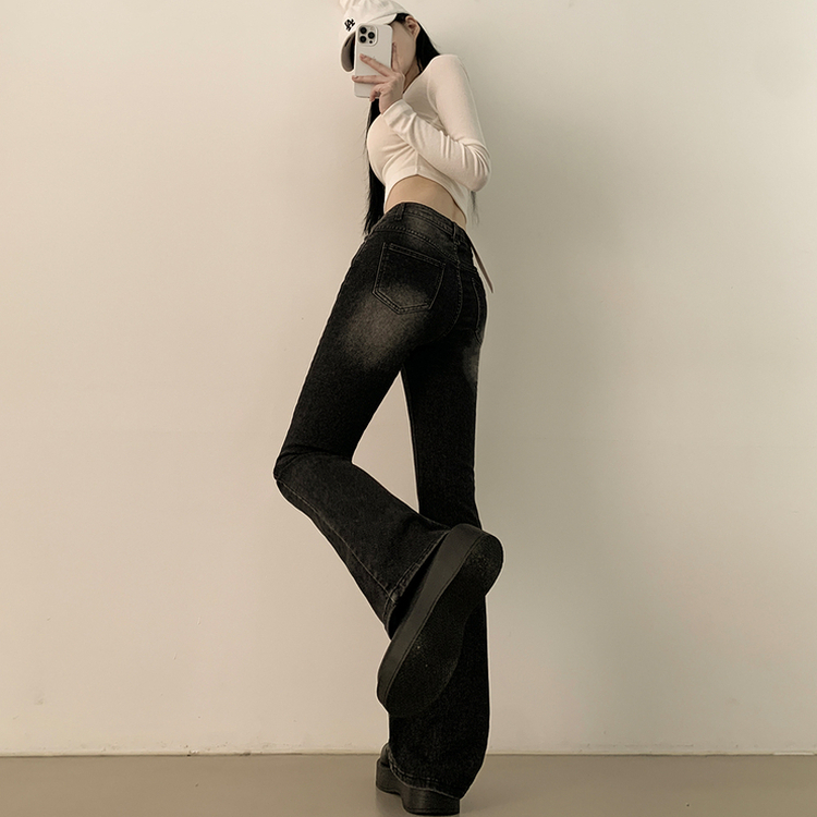 체형커버 스판굿 리얼 인생핏 워싱 절개 부츠컷 편한 청바지 키큰녀 키작녀 빅사이즈 워시드블랙