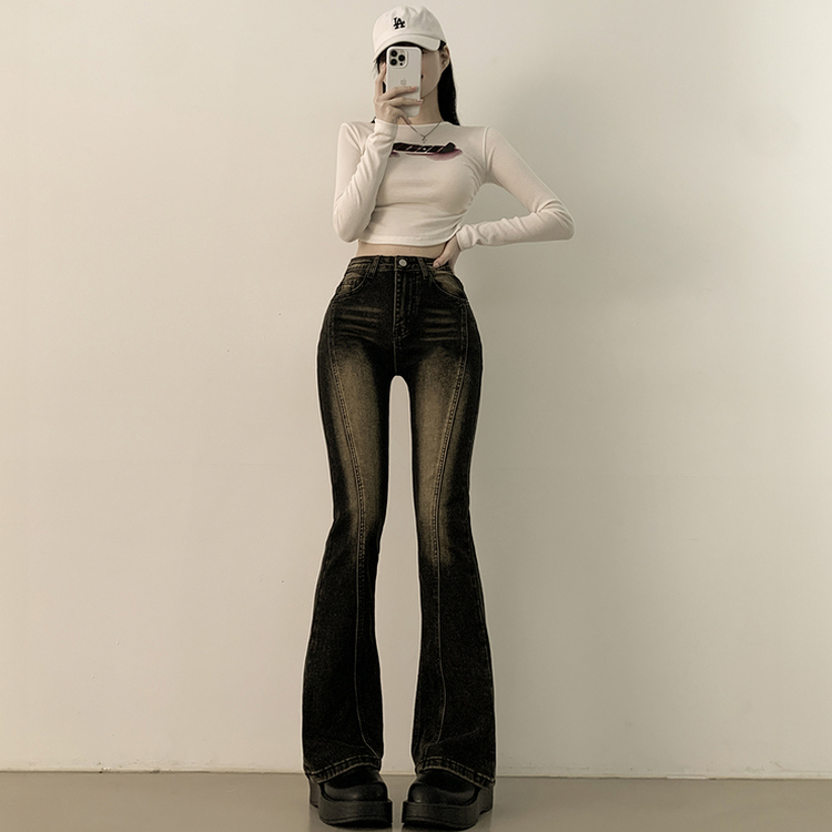 체형커버 스판굿 리얼 인생핏 워싱 절개 부츠컷 편한 청바지 키큰녀 키작녀 빅사이즈 다크옐로우