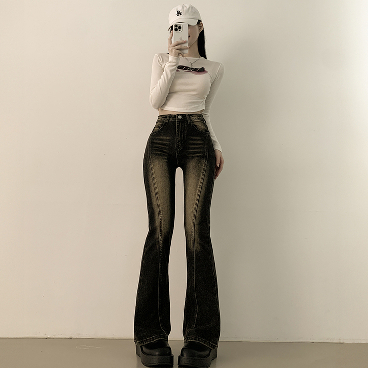 체형커버 스판굿 리얼 인생핏 워싱 절개 부츠컷 편한 청바지 키큰녀 키작녀 빅사이즈 다크옐로우