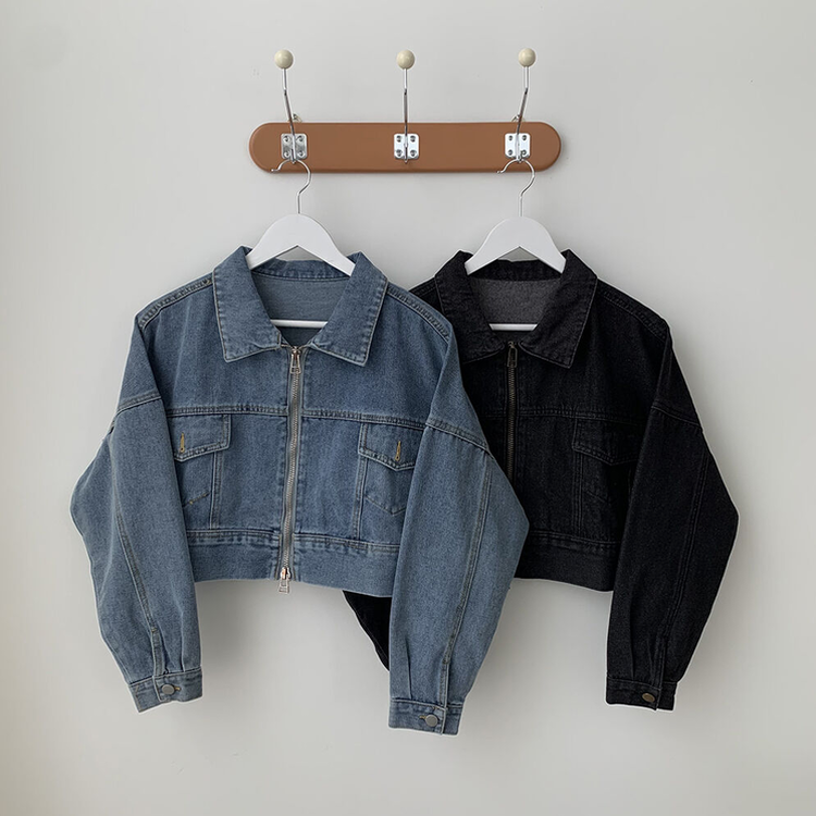 투웨이 데님 크롭자켓 미니스커트 투피스 세트 꽃놀이 나들이 소풍 데이트룩 청청 벚꽃룩 셋업