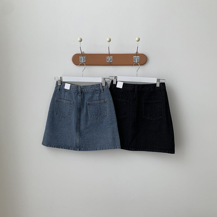 투웨이 데님 크롭자켓 미니스커트 투피스 세트 꽃놀이 나들이 소풍 데이트룩 청청 벚꽃룩 셋업