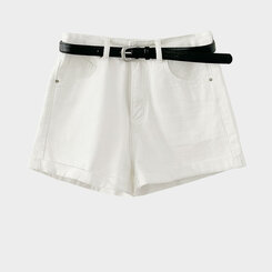 【 ベルト】ロールアップシンプルショートパンツ