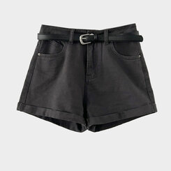 【 ベルト】ロールアップシンプルショートパンツ