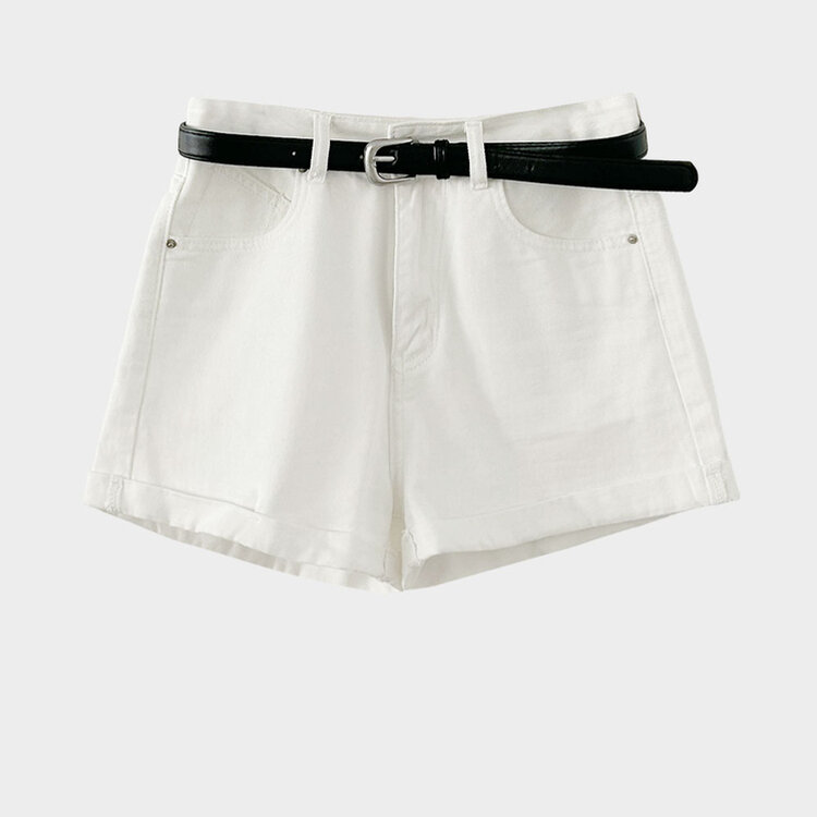 【 ベルト】ロールアップシンプルショートパンツ