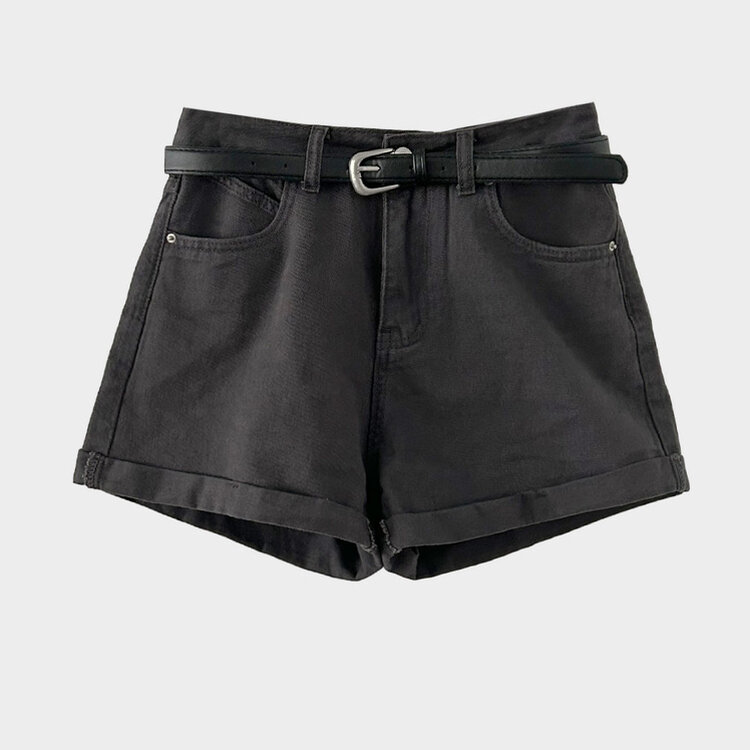 【 ベルト】ロールアップシンプルショートパンツ