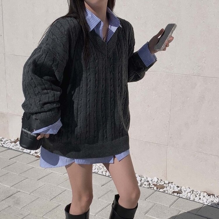 코지 보호본능 오버핏 셔츠원피스 2color 소라