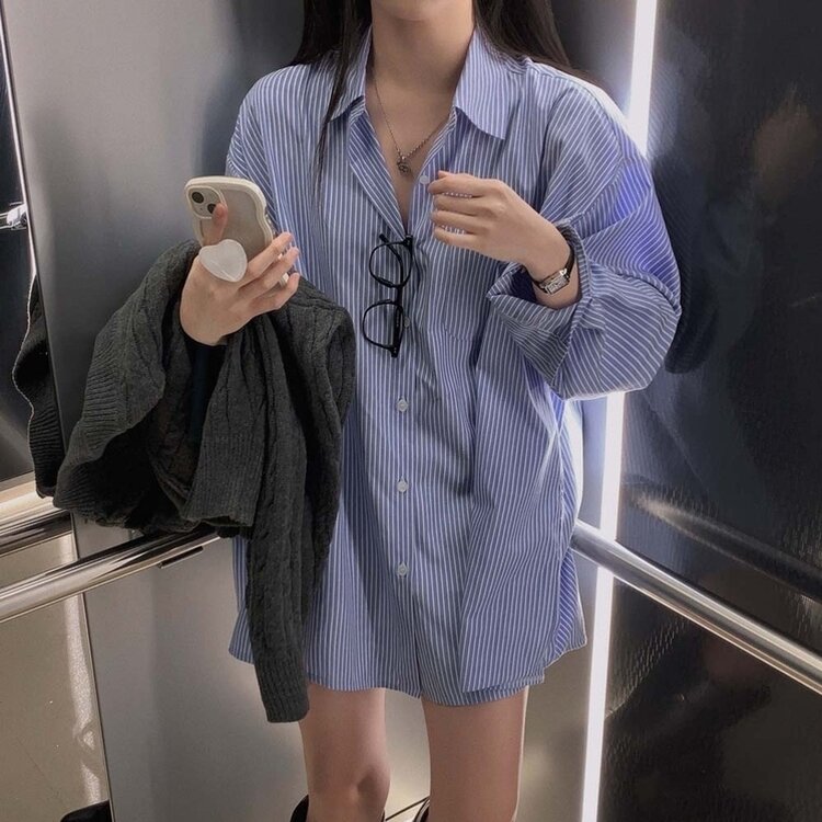 코지 보호본능 오버핏 셔츠원피스 2color 소라