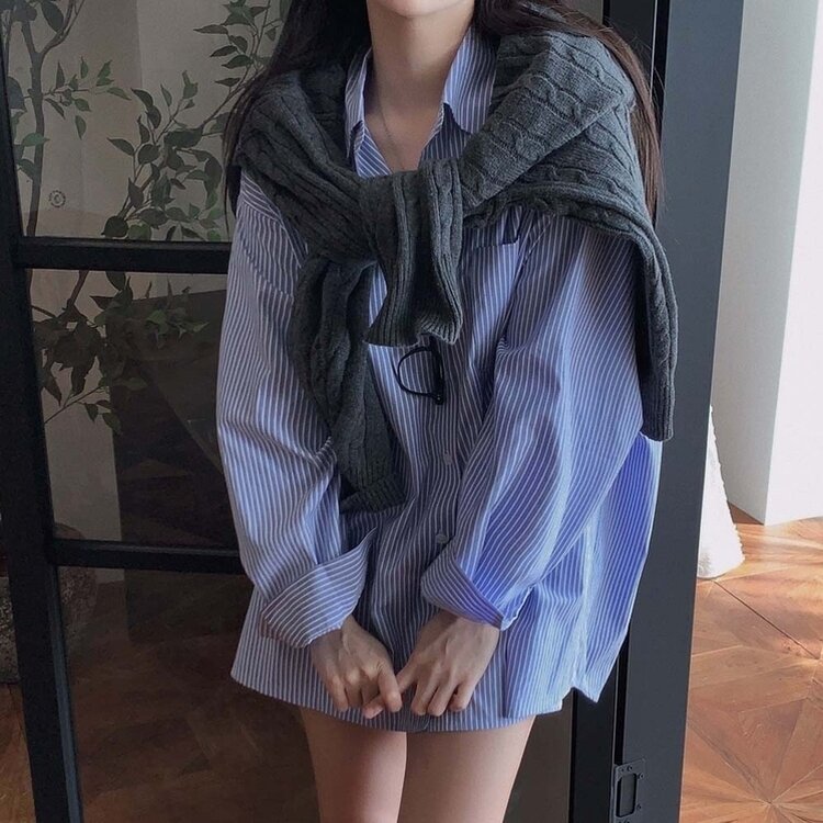 코지 보호본능 오버핏 셔츠원피스 2color 소라