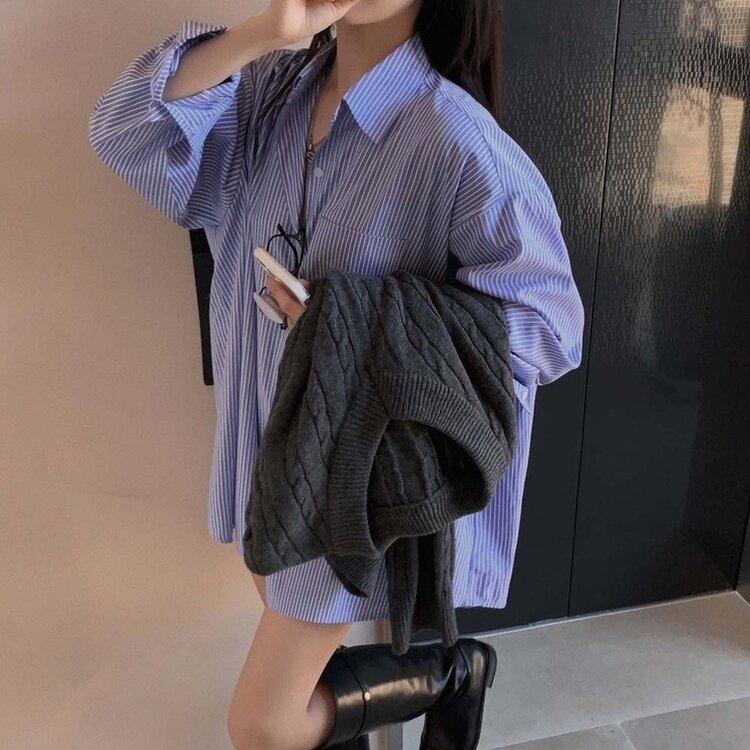 코지 보호본능 오버핏 셔츠원피스 2color 소라