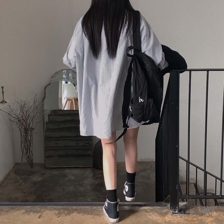 코지 보호본능 오버핏 셔츠원피스 2color 아이보리