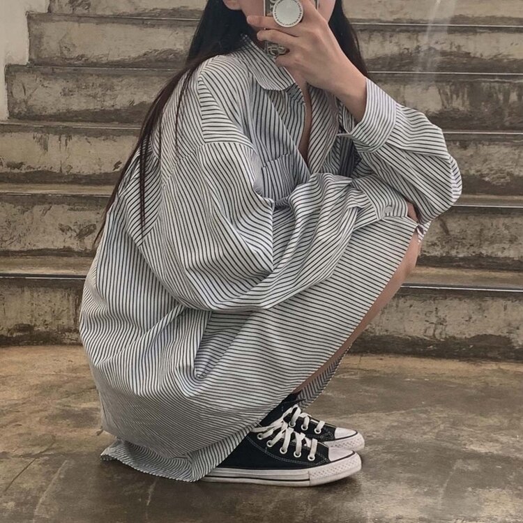 코지 보호본능 오버핏 셔츠원피스 2color 아이보리