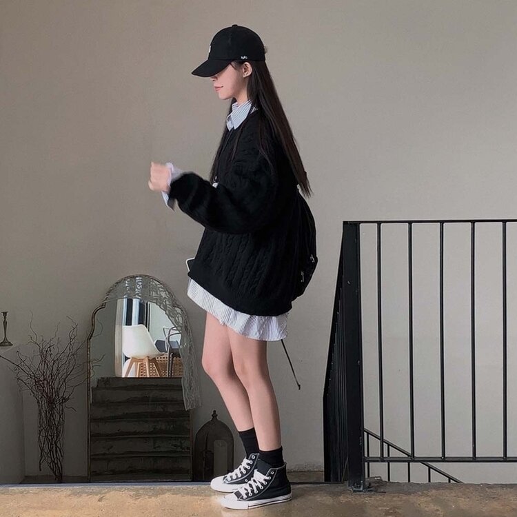 코지 보호본능 오버핏 셔츠원피스 2color 아이보리