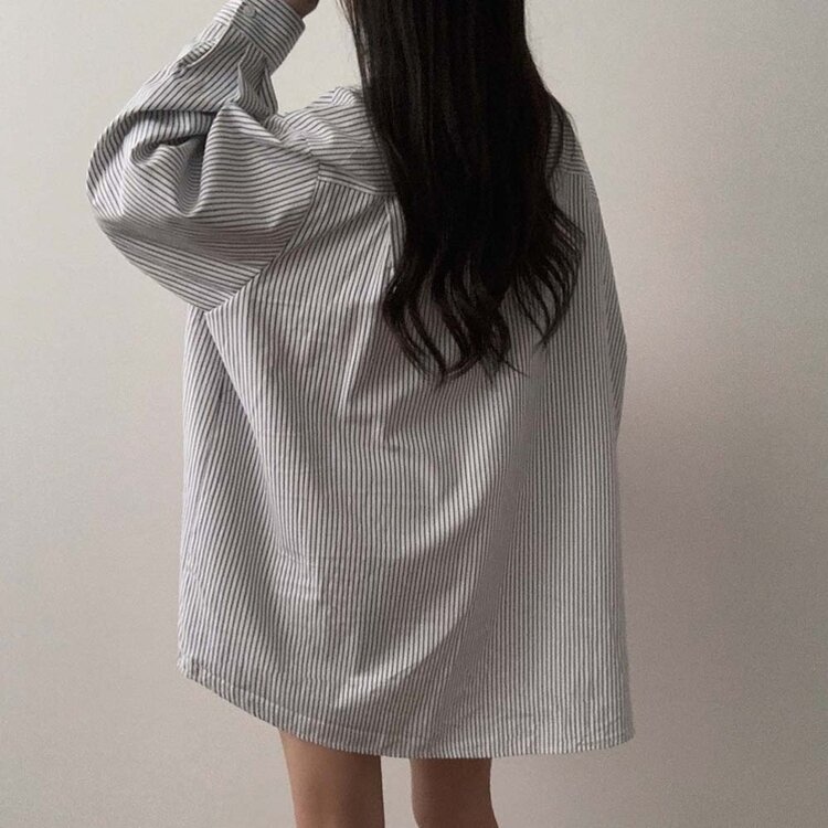 코지 보호본능 오버핏 셔츠원피스 2color 아이보리