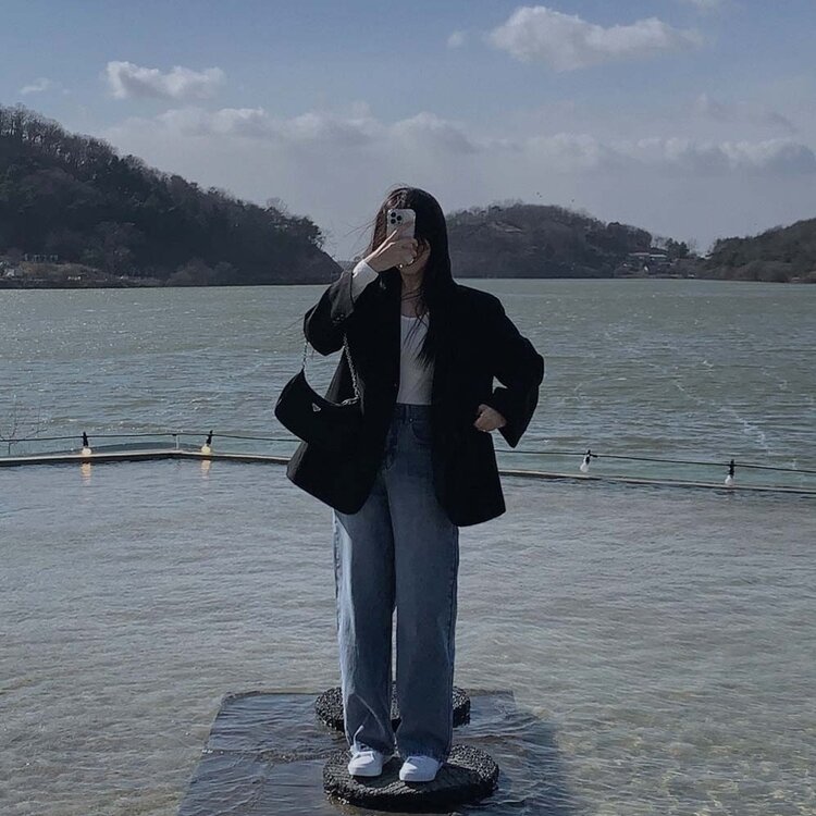 어바웃 데님 와이드 팬츠 2color 연청