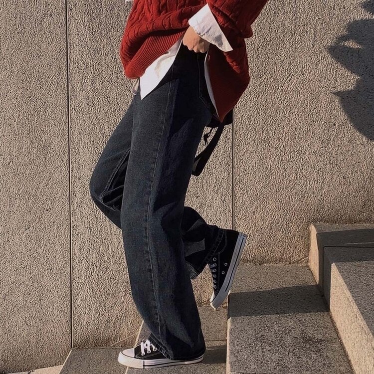 어바웃 데님 와이드 팬츠 2color 진청