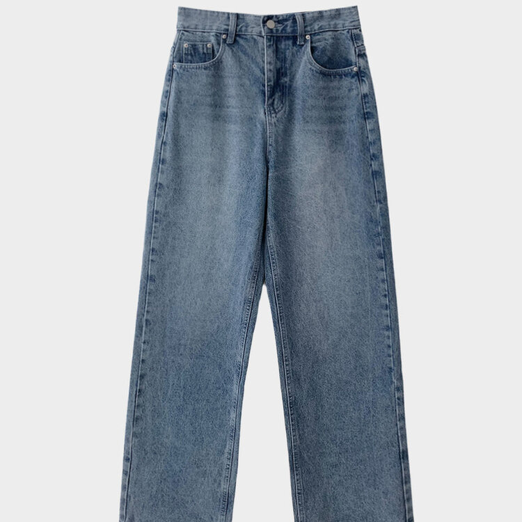 어바웃 데님 와이드 팬츠 2color