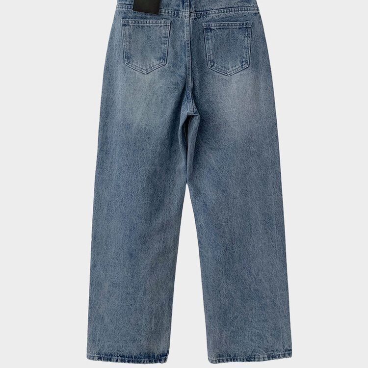 어바웃 데님 와이드 팬츠 2color
