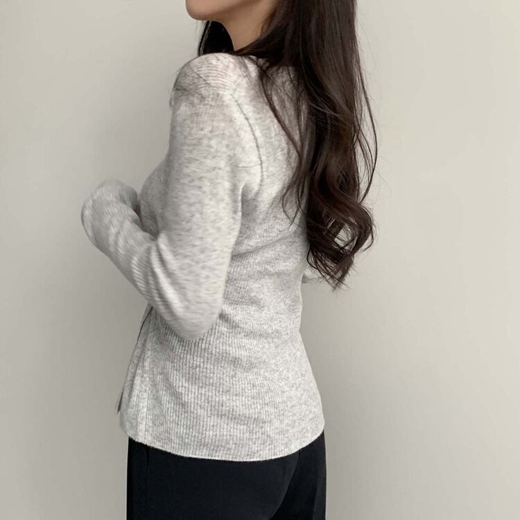 여리핏 정석 2탄 랩 니트 4color 그레이