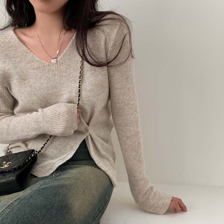 여리핏 정석 2탄 랩 니트 4color 베이지