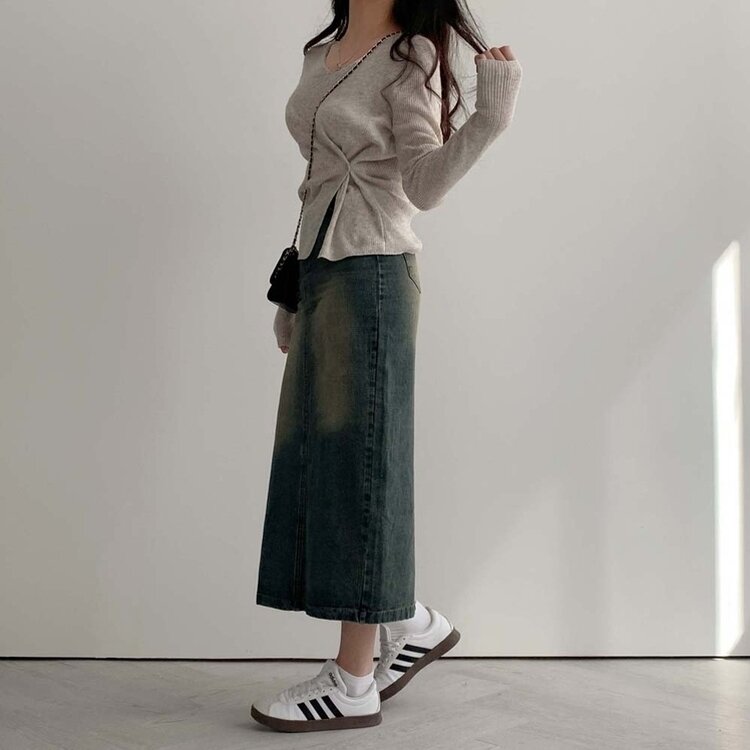 여리핏 정석 2탄 랩 니트 4color 베이지