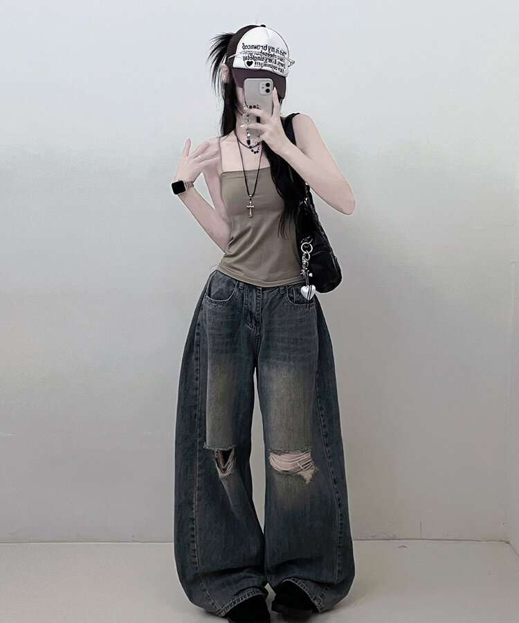 11할인폴리스퀘어캡내장패드끈나시 카키