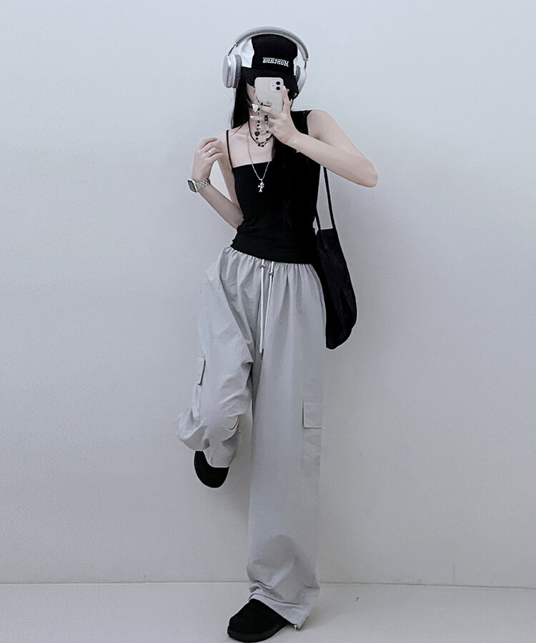 11할인폴리스퀘어캡내장패드끈나시 블랙