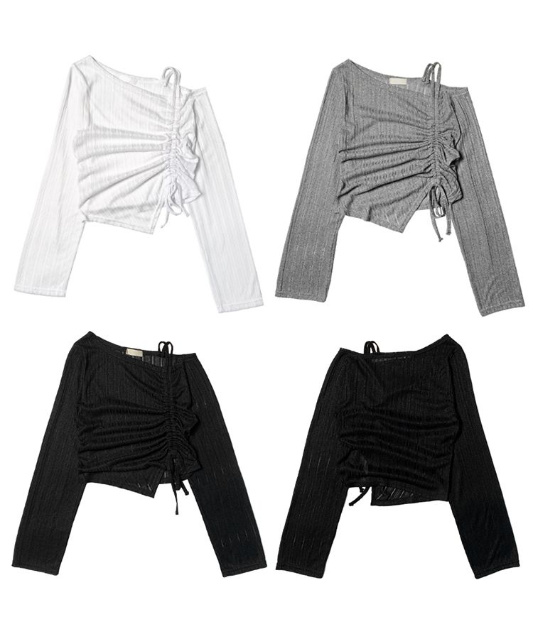 長袖Tシャツ スリットシャーリング長袖Tシャツ
