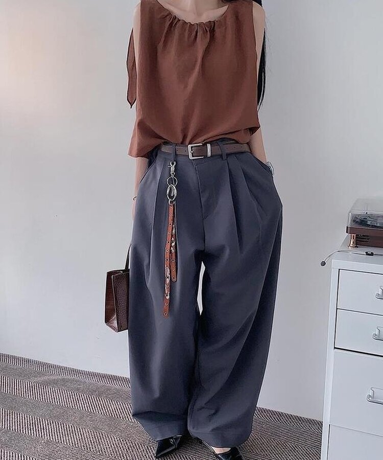 ユニセックスツータックバルーンスラックス｜スラックス｜韓国