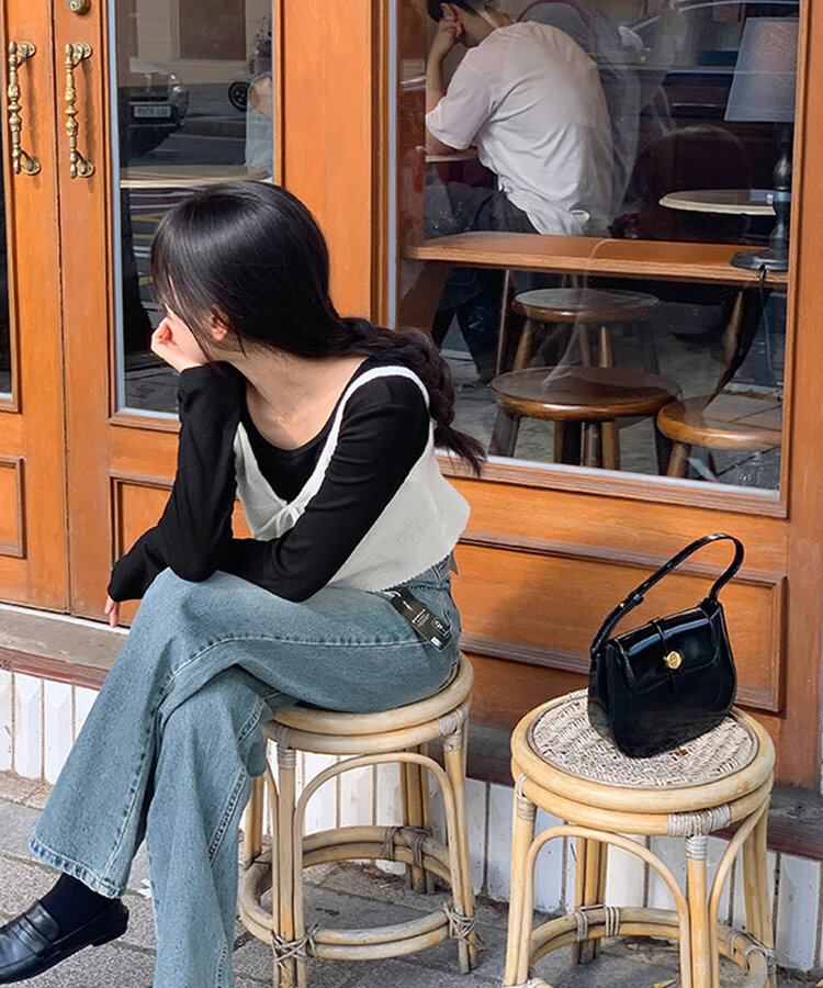 フロントリボンニットビスチェ｜ベスト｜韓国ファッション通販 SONA