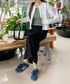 ノースリーブ スリムフィットタンクトップ5色 KHAKI GREEN