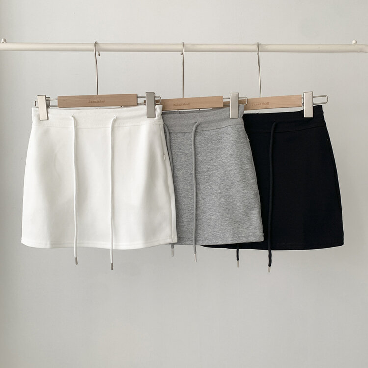 다미 허리 밴딩 콘솔 지퍼 속바지 트레이닝 미니 숏 스커트 치마