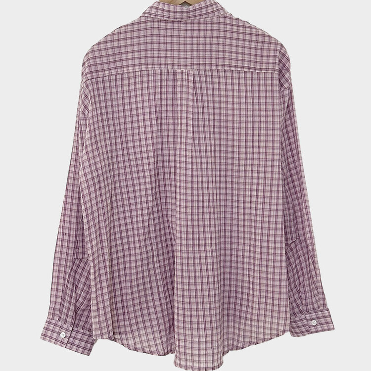 러브레터 시어서커 오버핏 체크셔츠남방