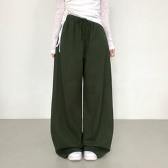 【SHORT/BASIC/LONG 丈別】2WAYオーバーフィットワイドパンツ KHAKI