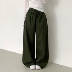 【SHORT/BASIC/LONG 丈別】2WAYオーバーフィットワイドパンツ KHAKI