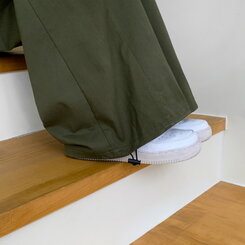 【SHORT/BASIC/LONG 丈別】2WAYオーバーフィットワイドパンツ KHAKI