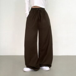 【SHORT/BASIC/LONG 丈別】2WAYオーバーフィットワイドパンツ DARK BROWN