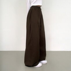 【SHORT/BASIC/LONG 丈別】2WAYオーバーフィットワイドパンツ DARK BROWN