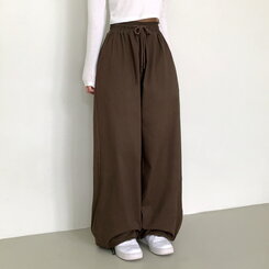 【SHORT/BASIC/LONG 丈別】2WAYオーバーフィットワイドパンツ DARK BROWN