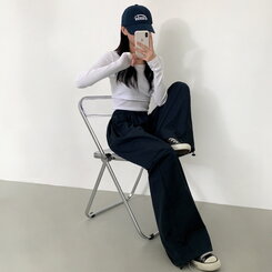 【SHORT/BASIC/LONG 丈別】2WAYオーバーフィットワイドパンツ CHARCOAL