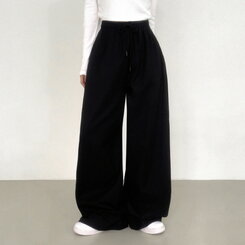 【SHORT/BASIC/LONG 丈別】2WAYオーバーフィットワイドパンツ BLACK