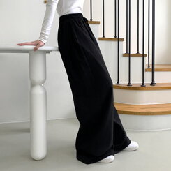 【SHORT/BASIC/LONG 丈別】2WAYオーバーフィットワイドパンツ BLACK