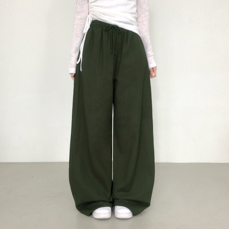 【SHORT/BASIC/LONG 丈別】2WAYオーバーフィットワイドパンツ KHAKI